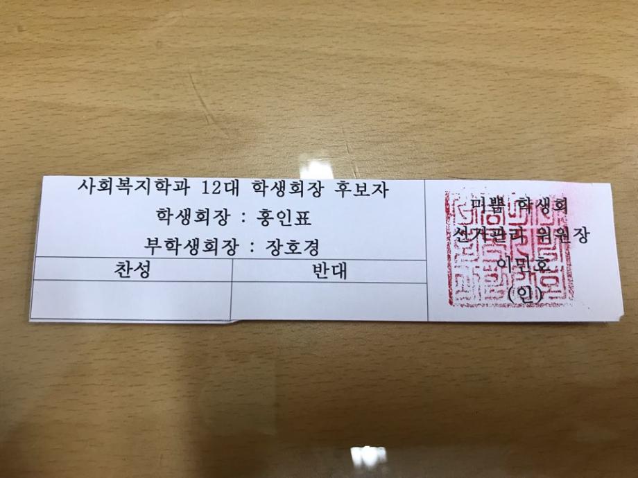 제 12대 학생회장 선거